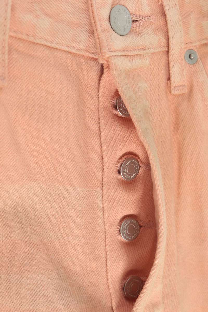 SUPREME 25AW Distressed Loose Fit Jeans Pink Size 30