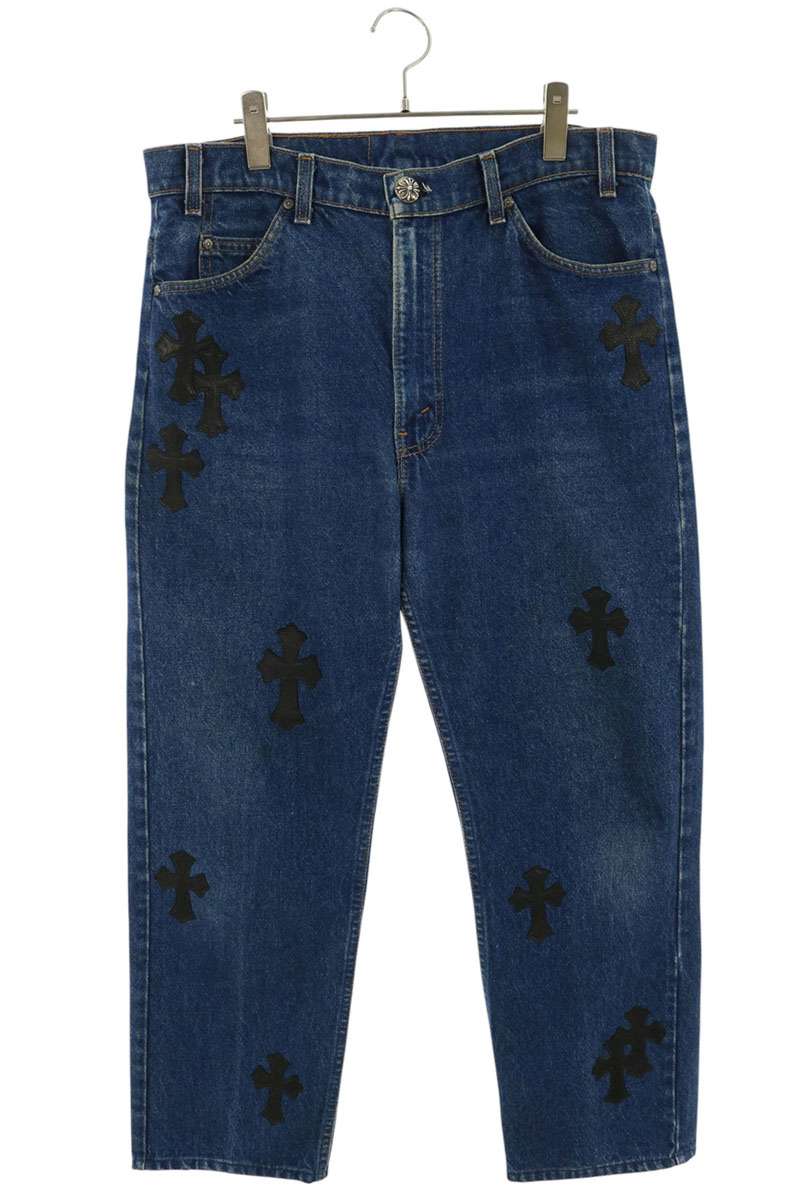 Chrome Hearts Washed 505 Cross Patch Jeans Multi Size 34
