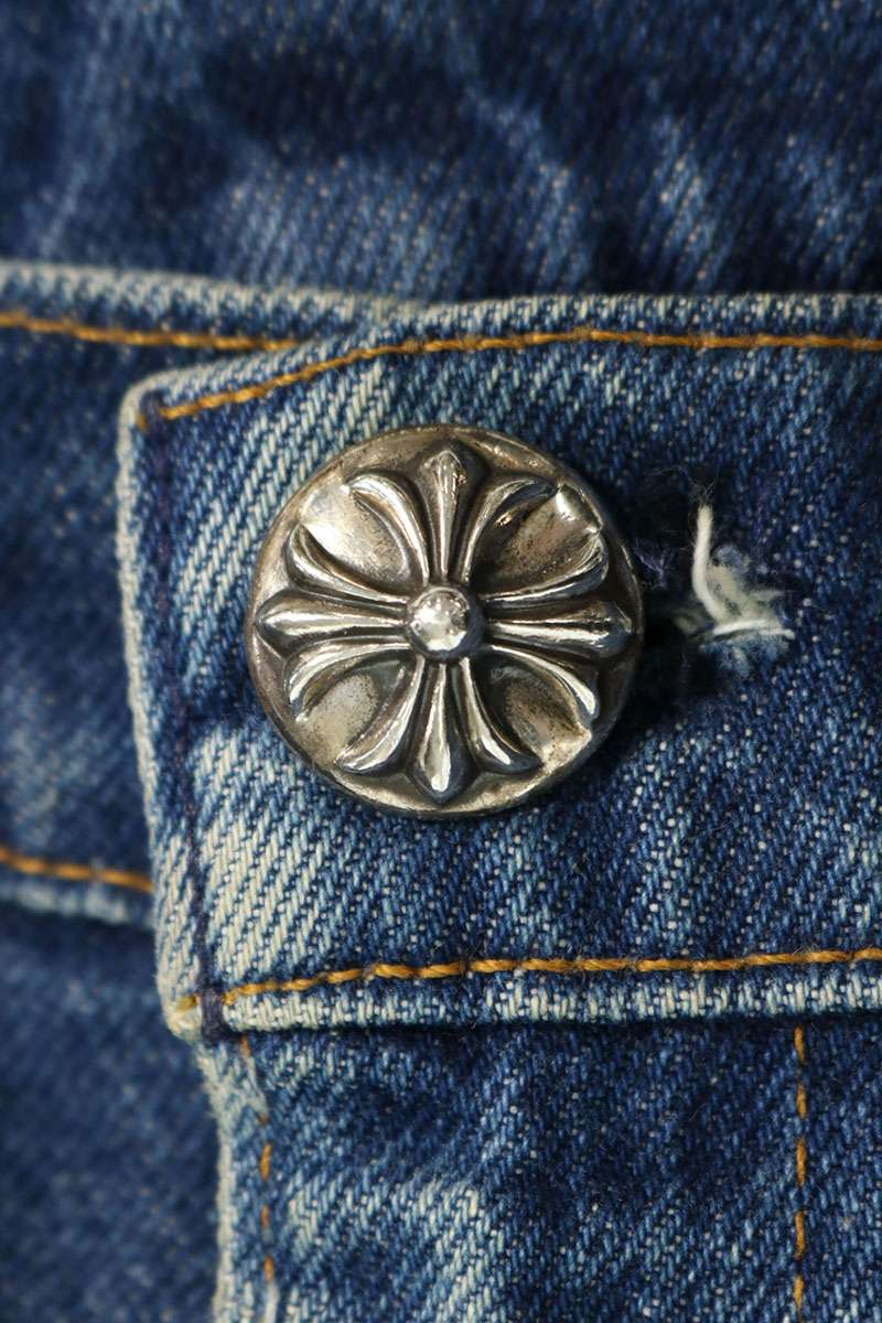 Chrome Hearts Washed 505 Cross Patch Jeans Multi Size 34