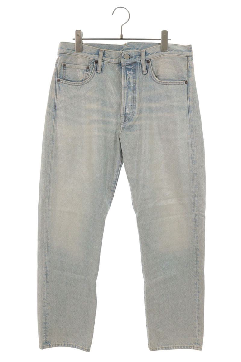 ACNE STUDIOS Coated Regular Fit Denim Light Blue Size 31