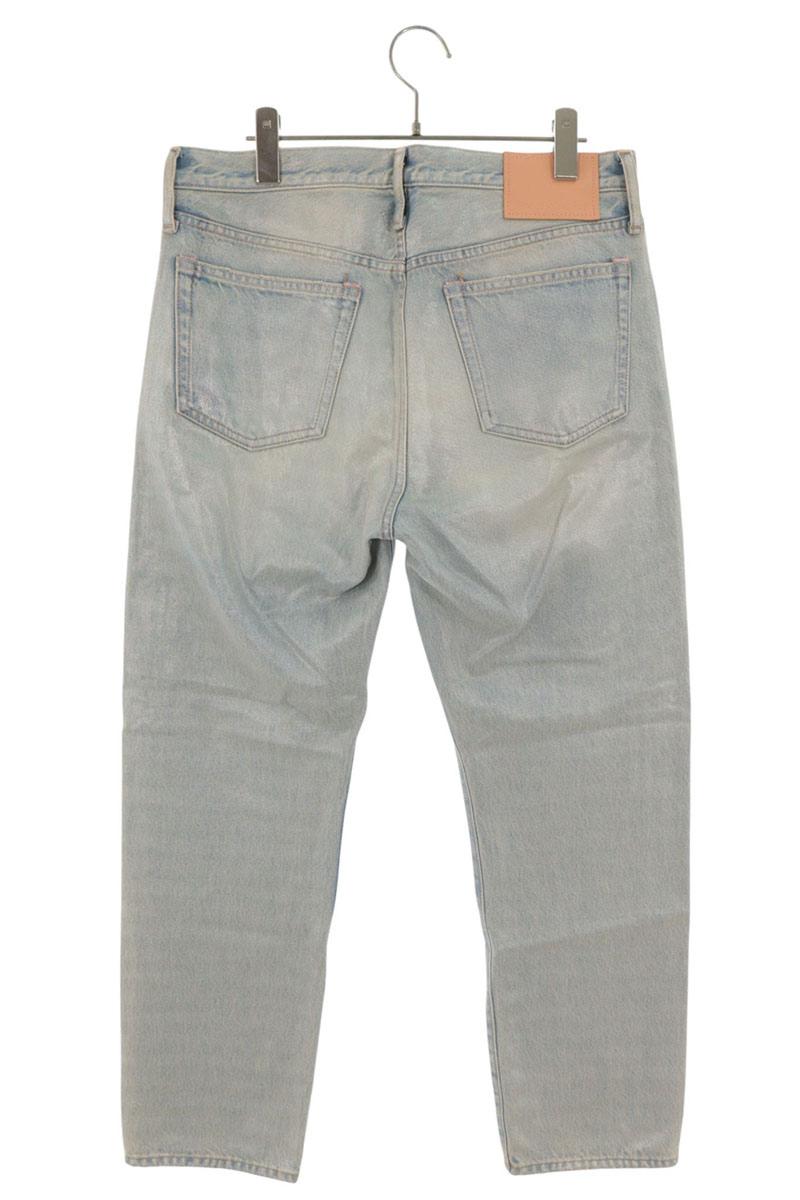 ACNE STUDIOS Coated Regular Fit Denim Light Blue Size 31