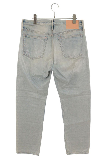 ACNE STUDIOS Coated Regular Fit Denim Light Blue Size 31