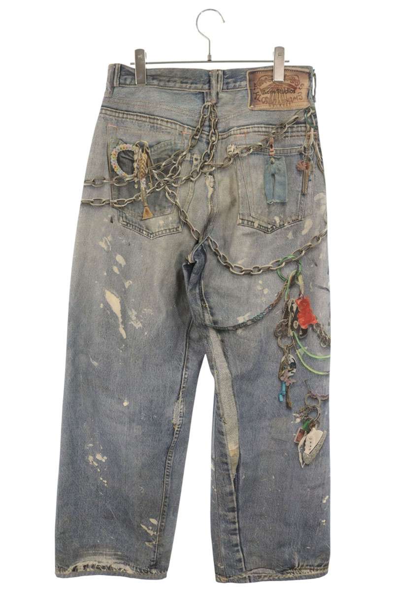 ACNE STUDIOS 1981M Trompe L'oeil Jeans Indigo Size 46