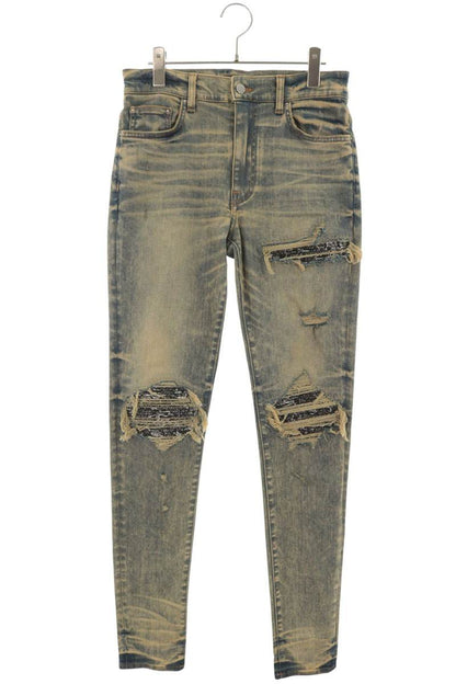 AMIRI MX1 Damaged Repaired Skinny Denim Blue Size 32
