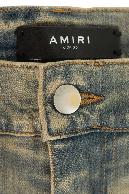 AMIRI MX1 Damaged Repaired Skinny Denim Blue Size 32