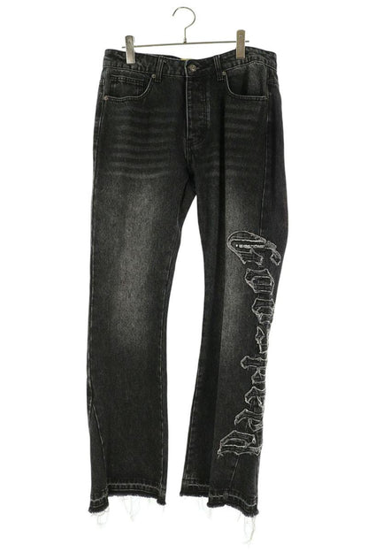 GODSPEED NEW YORK OG Logo Flare Denim Jeans Black Size 30