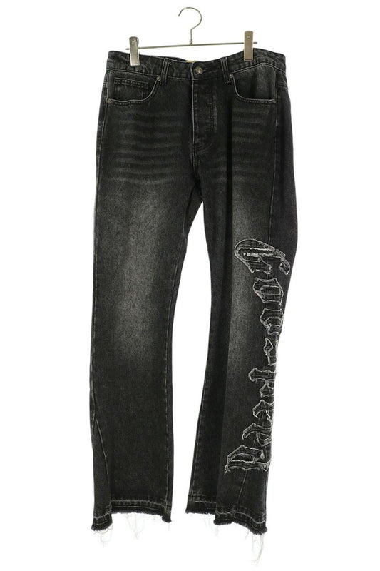 GODSPEED NEW YORK OG Logo Flare Denim Jeans Black Size 30