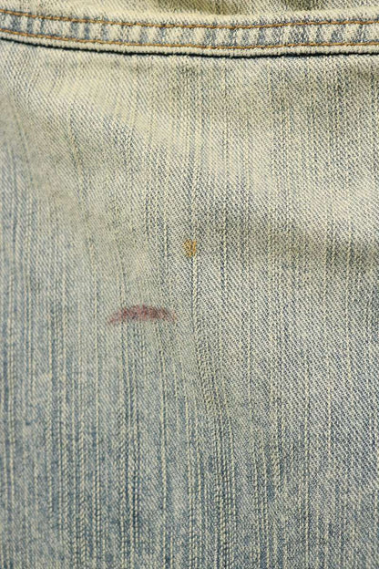 BALENCIAGA 25SS Distressed Drawstring Jeans Blue Size S
