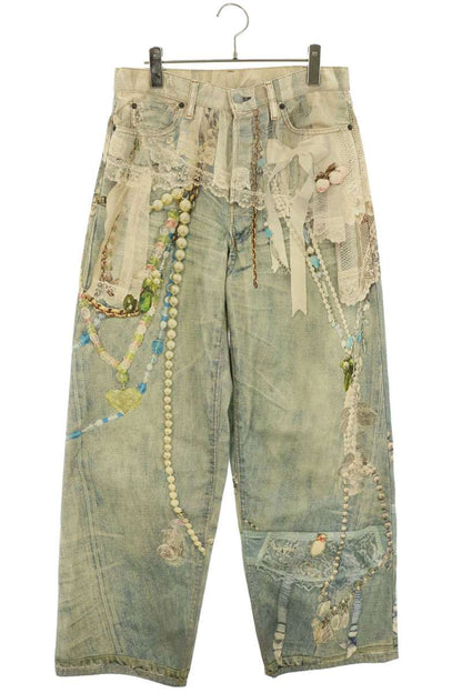 ACNE STUDIOS Trompe L'oeil Loose Fit Denim Jeans Size S
