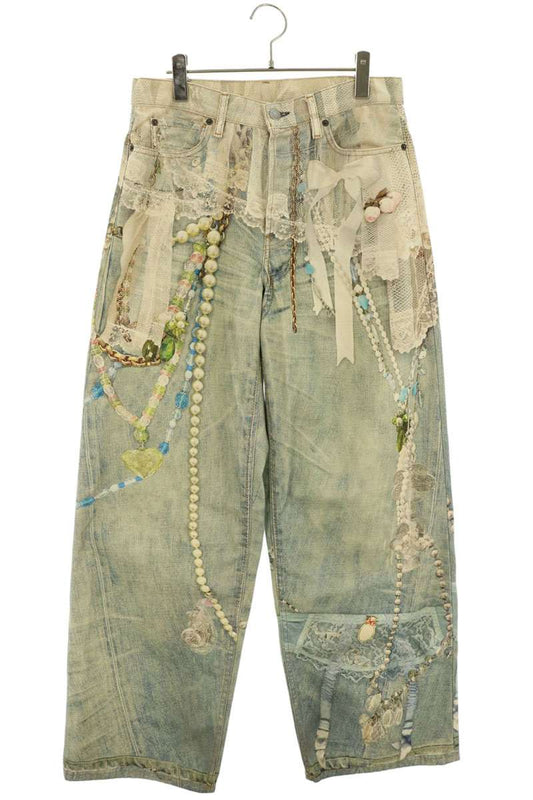 ACNE STUDIOS Trompe L'oeil Loose Fit Denim Jeans Size S