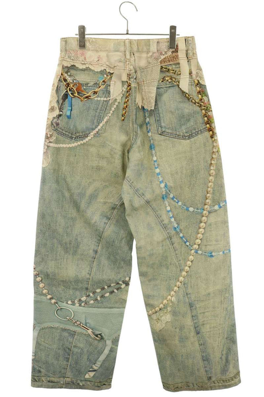 ACNE STUDIOS Trompe L'oeil Loose Fit Denim Jeans Size S