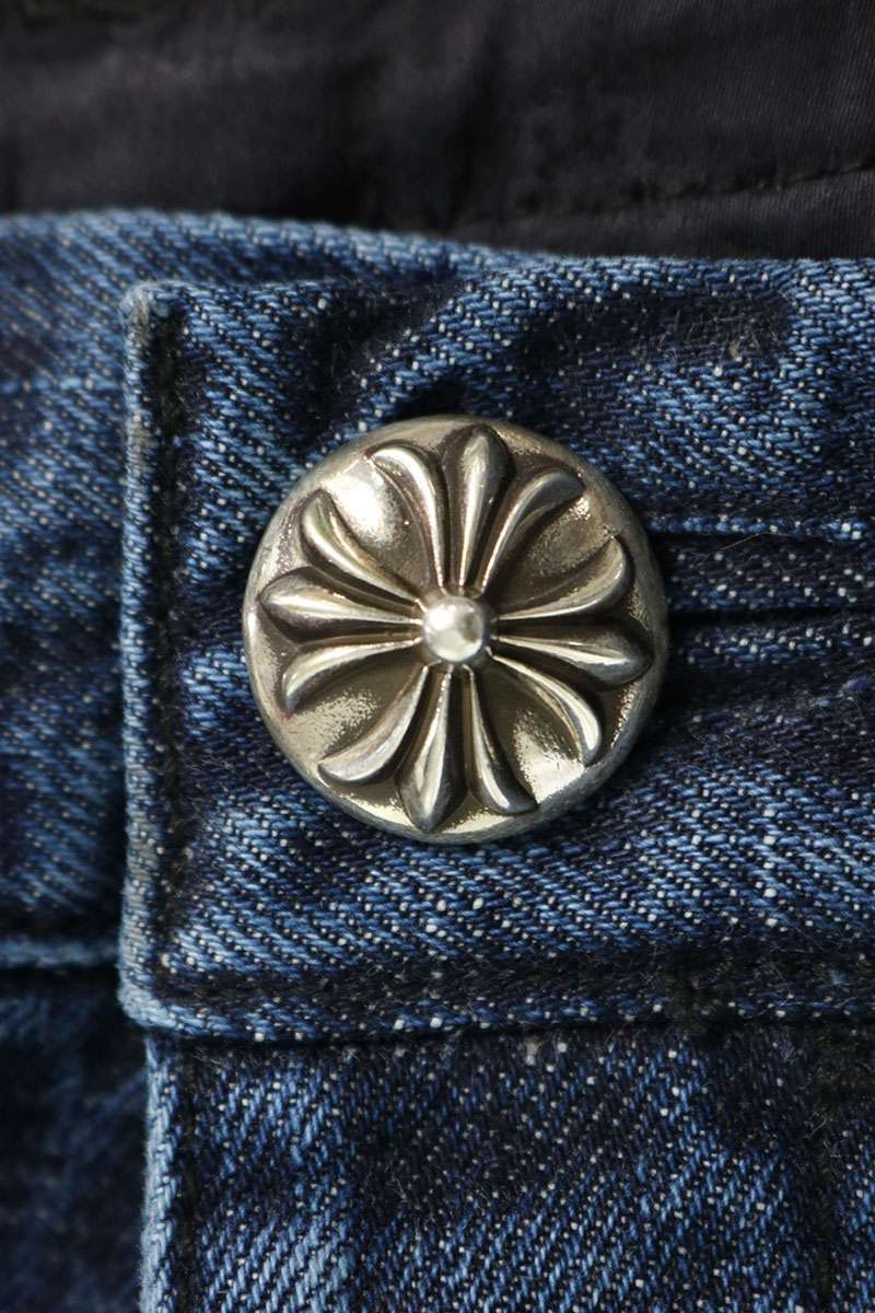 Chrome Hearts KS FIT Wide Washed Denim Jeans Pants Size 32