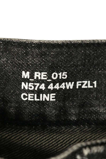 CELINE Black Mirror Ink Wash Cart Jeans Size 31