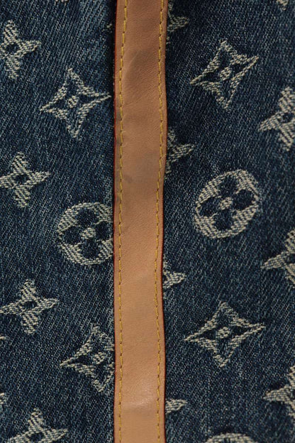 LOUISVUITTON 25SS Monogram Side Leather Denim Jeans Size 30
