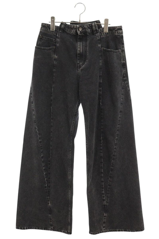 Maison Margiela Cutout Wide Flare Denim Pants Black Size 44