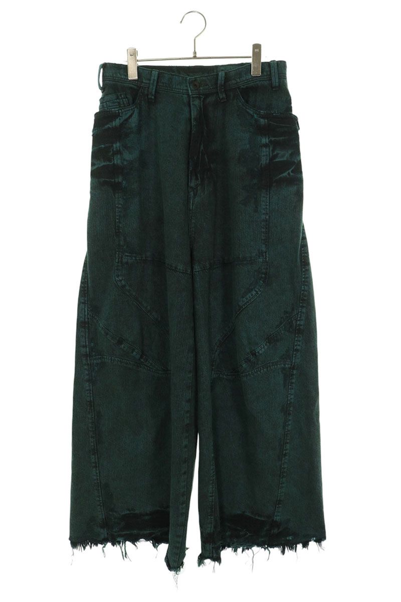 JULIUS 877PAM13-D Distressed Wide Denim Pants Size 2