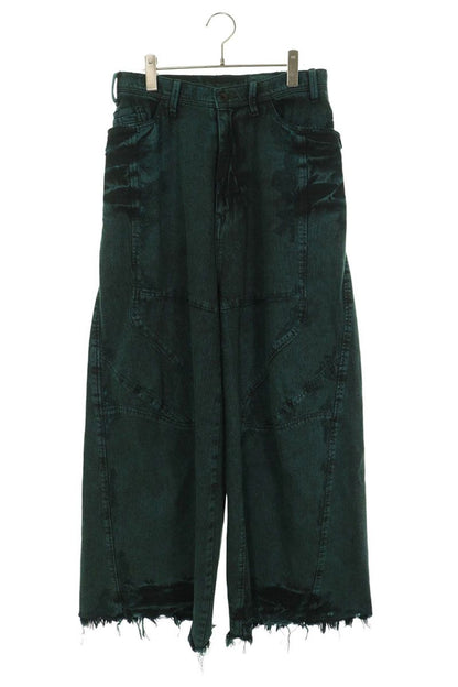 JULIUS 877PAM13-D Distressed Wide Denim Pants Size 2