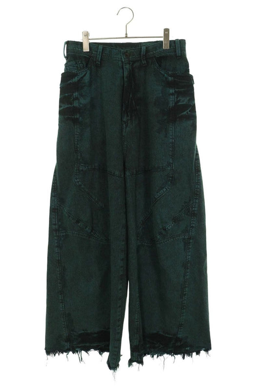 JULIUS 877PAM13-D Distressed Wide Denim Pants Size 2