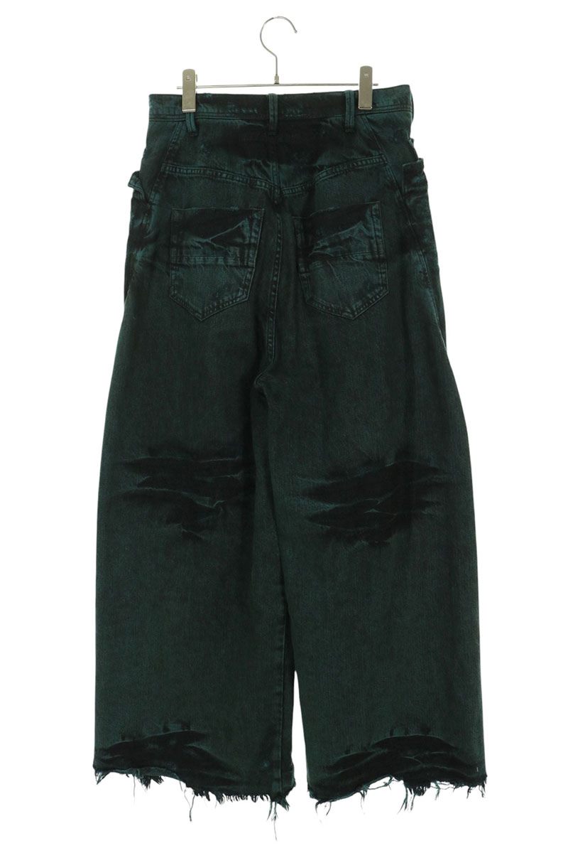 JULIUS 877PAM13-D Distressed Wide Denim Pants Size 2