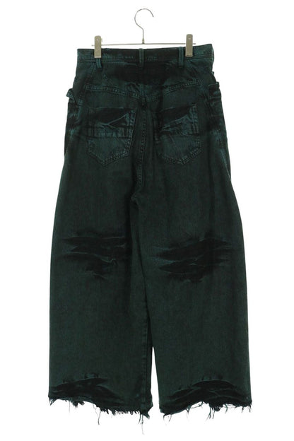 JULIUS 877PAM13-D Distressed Wide Denim Pants Size 2