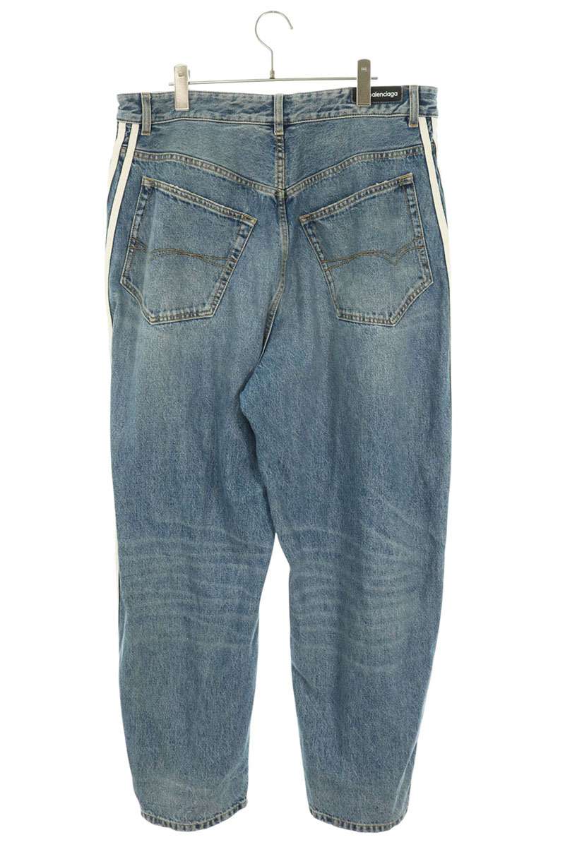 BALENCIAGA 23SS x adidas Side Line Baggy Denim Jeans Size M
