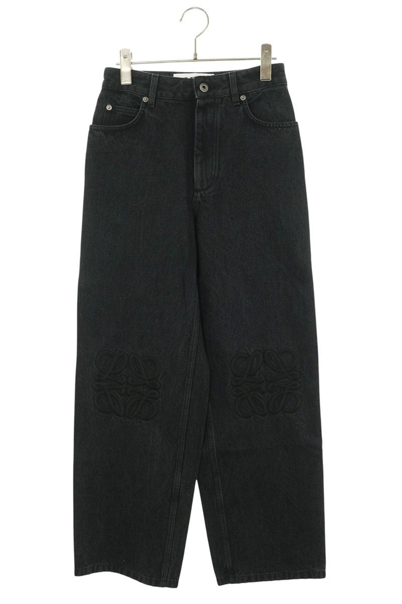 LOEWE Anagram Embroidered Black Denim Jeans Size 32