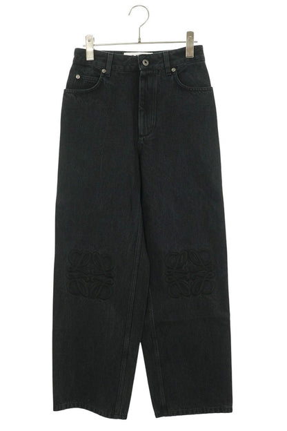 LOEWE Anagram Embroidered Black Denim Jeans Size 32