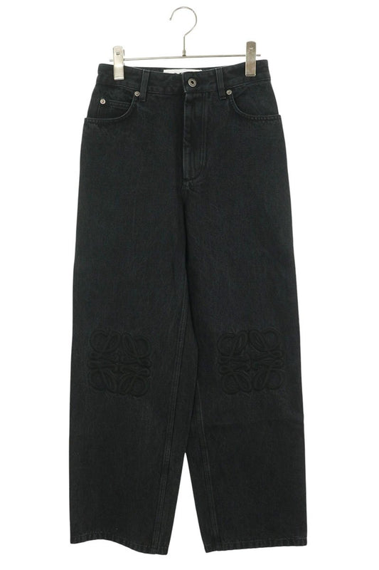 LOEWE Anagram Embroidered Black Denim Jeans Size 32