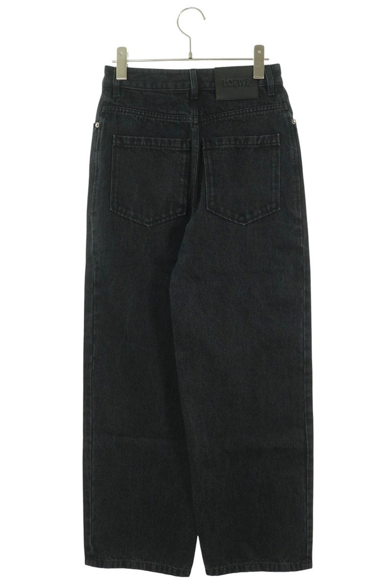 LOEWE Anagram Embroidered Black Denim Jeans Size 32