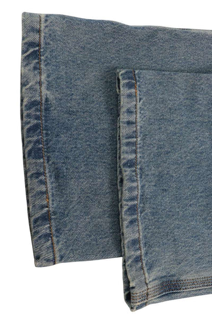 LOEWE Anagram Embroidered Baggy Indigo Denim Jeans Size 46