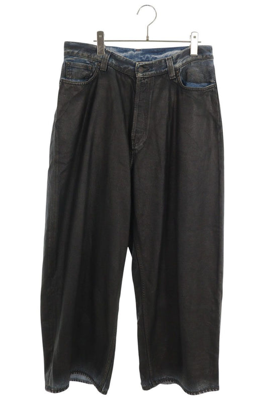 ACNE STUDIOS U Charcoal Loose Fit Coated Jeans Black Size M