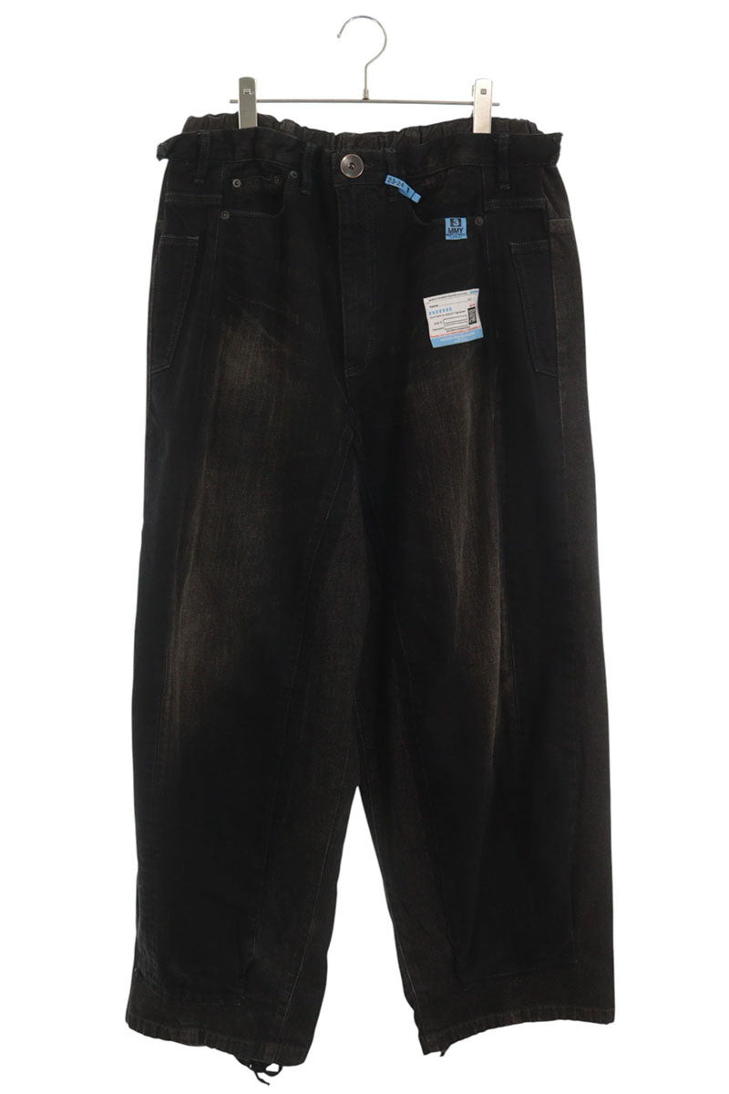MIHARAYASUHIRO EMBEDED Wide Denim Trousers Black Size 48