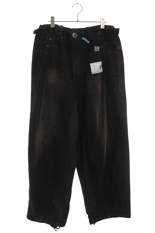 MIHARAYASUHIRO EMBEDED Wide Denim Trousers Black Size 48