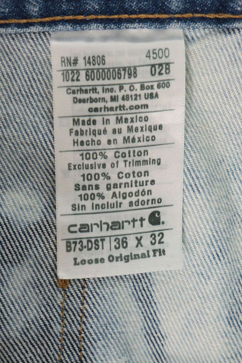 SHAUN CRAWFORD Carhartt Custom Double Pants Blue Size 36