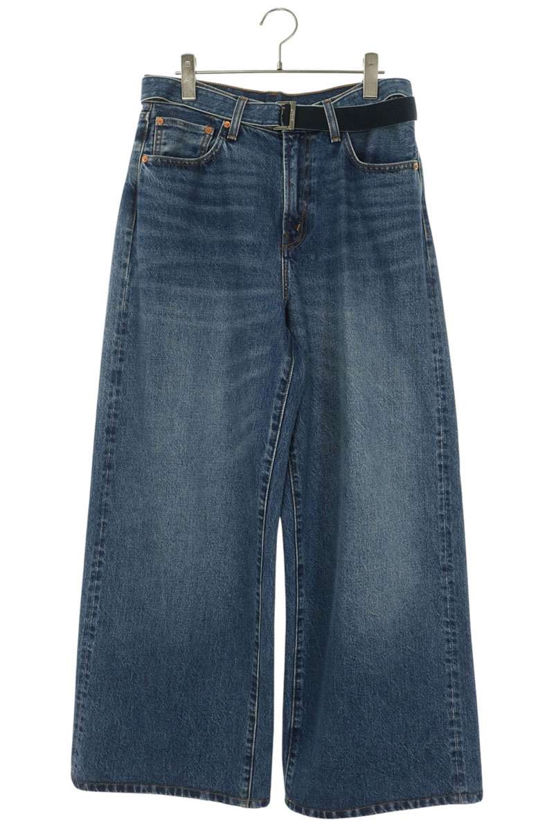 LEVI'S 25SS Sacai Belted Wide Baggy Denim Pants Blue Size 1