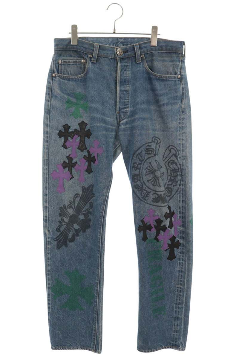 Chrome Hearts x Levi's Stencil Paint Patch Jeans Size 32