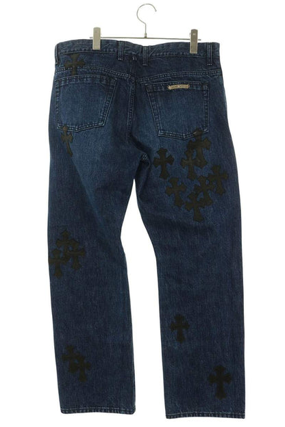 Chrome Hearts JEAN SL FLEURKNEE Cross Jeans Multi Size 36