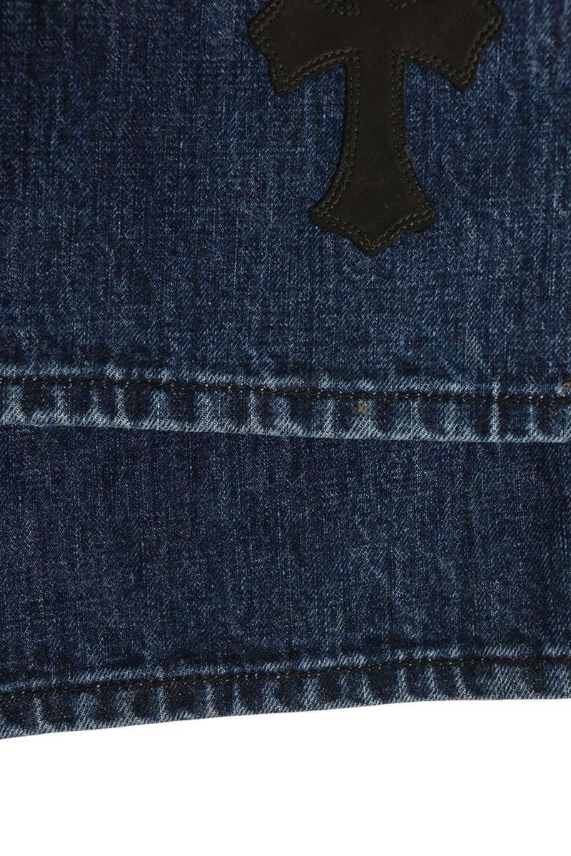 Chrome Hearts JEAN SL FLEURKNEE Cross Jeans Multi Size 36