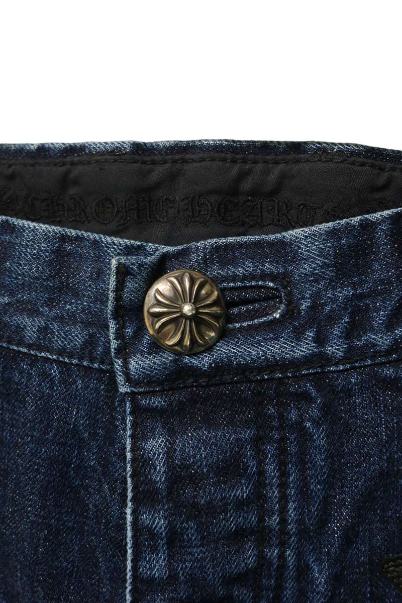 Chrome Hearts JEAN SL FLEURKNEE Cross Jeans Multi Size 36