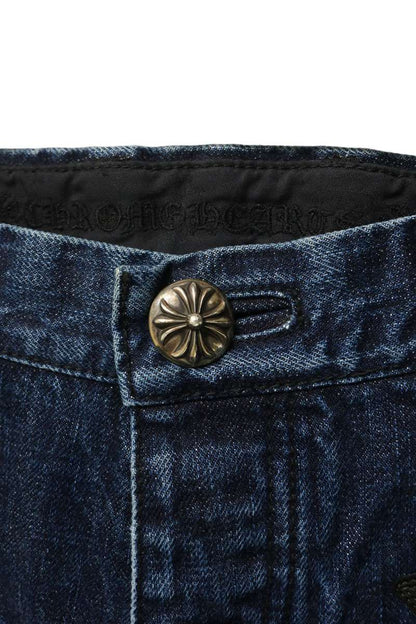 Chrome Hearts JEAN SL FLEURKNEE Cross Jeans Multi Size 36