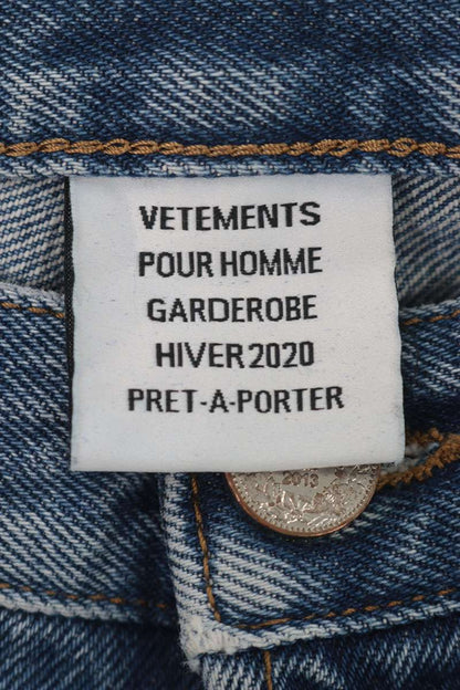 VETEMENTS Company Logo Print Jeans Indigo Size M