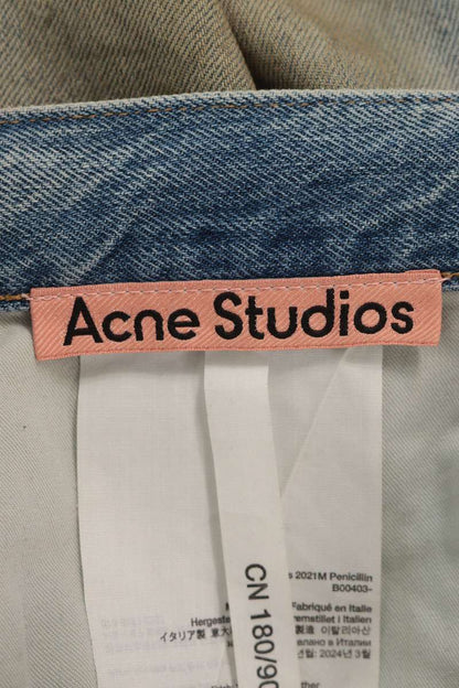 ACNE STUDIOS Distressed Regular Fit Jeans Blue Size 33