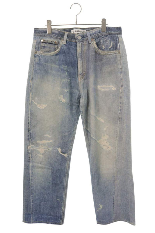 OUR LEGACY Blue Digital Print Denim Jeans Size 30