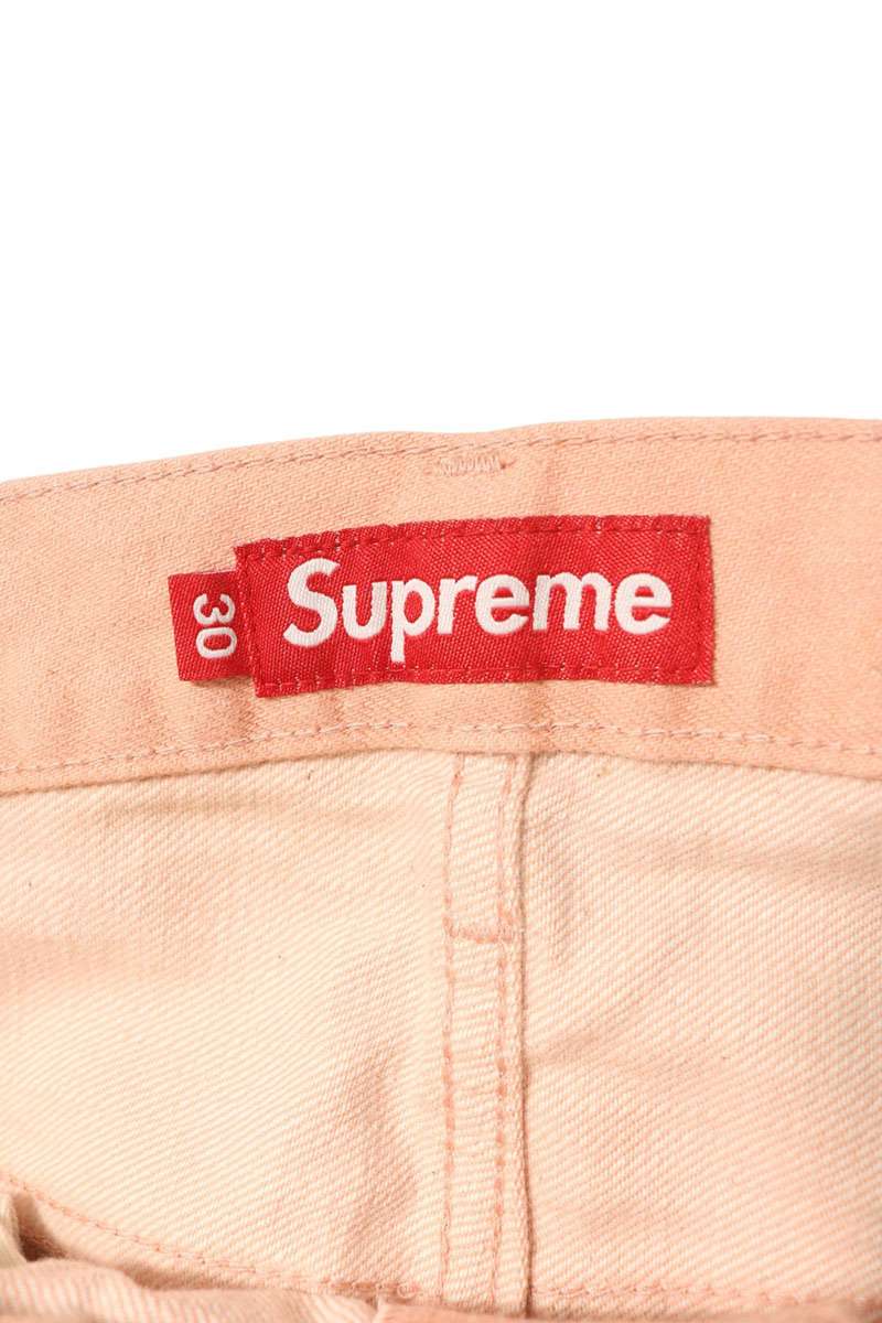 SUPREME 25AW Distressed Loose Fit Jeans Pink Size 30