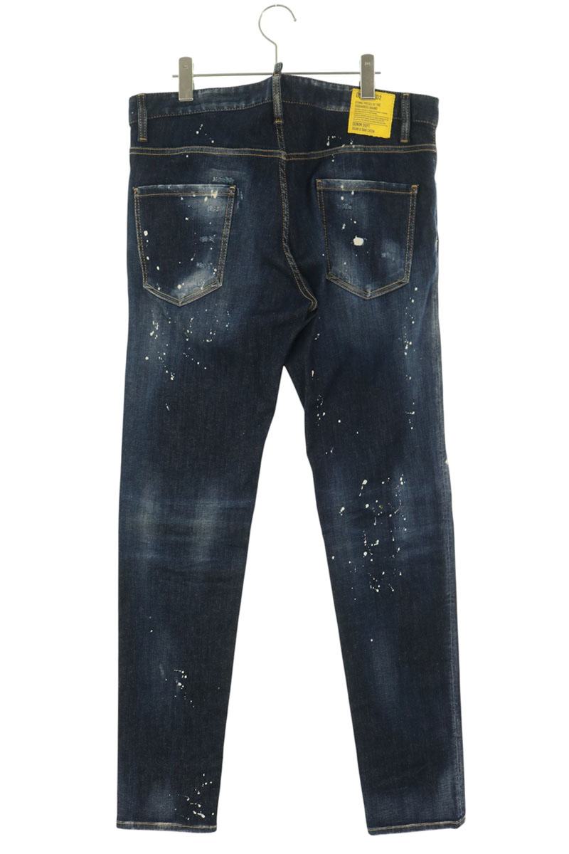 DSQUARED Cool Guy Repaired Denim Jeans Indigo Size 50