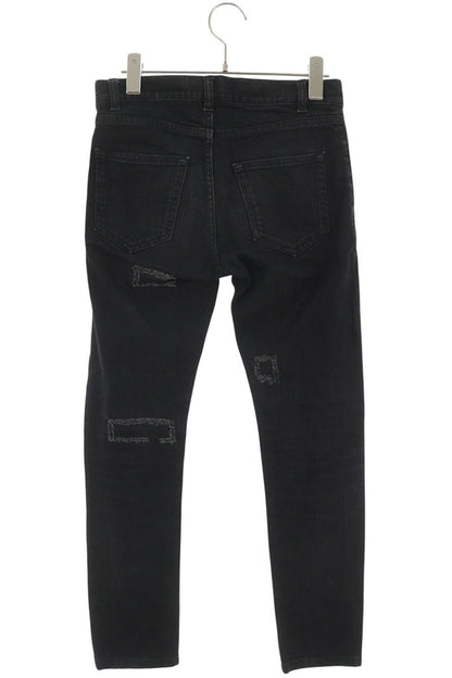 SAINT LAURENT PARIS Distressed Skinny Denim Black Size 26