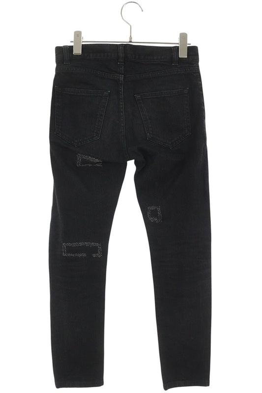 SAINT LAURENT PARIS Distressed Skinny Denim Black Size 26