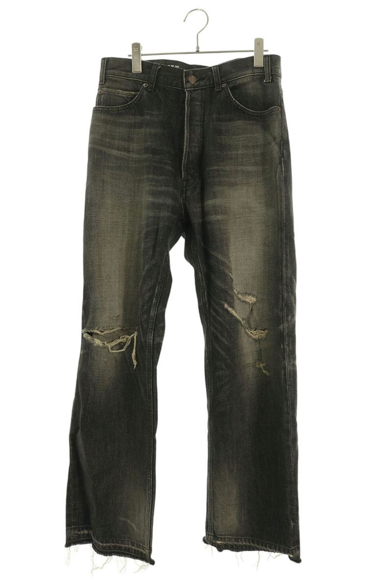 CELINE Distressed Wesley Denim Jeans Black Size 31