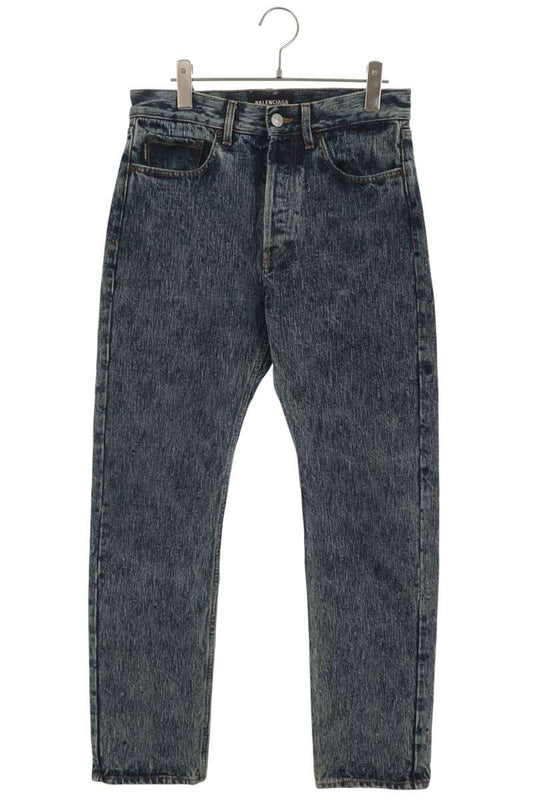 BALENCIAGA Blue Straight Button-Fly Denim Jeans Size 29