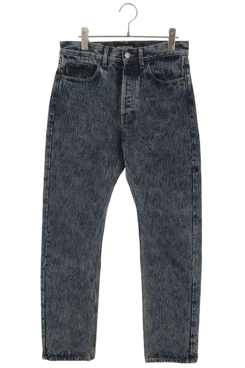BALENCIAGA Blue Straight Button-Fly Denim Jeans Size 29